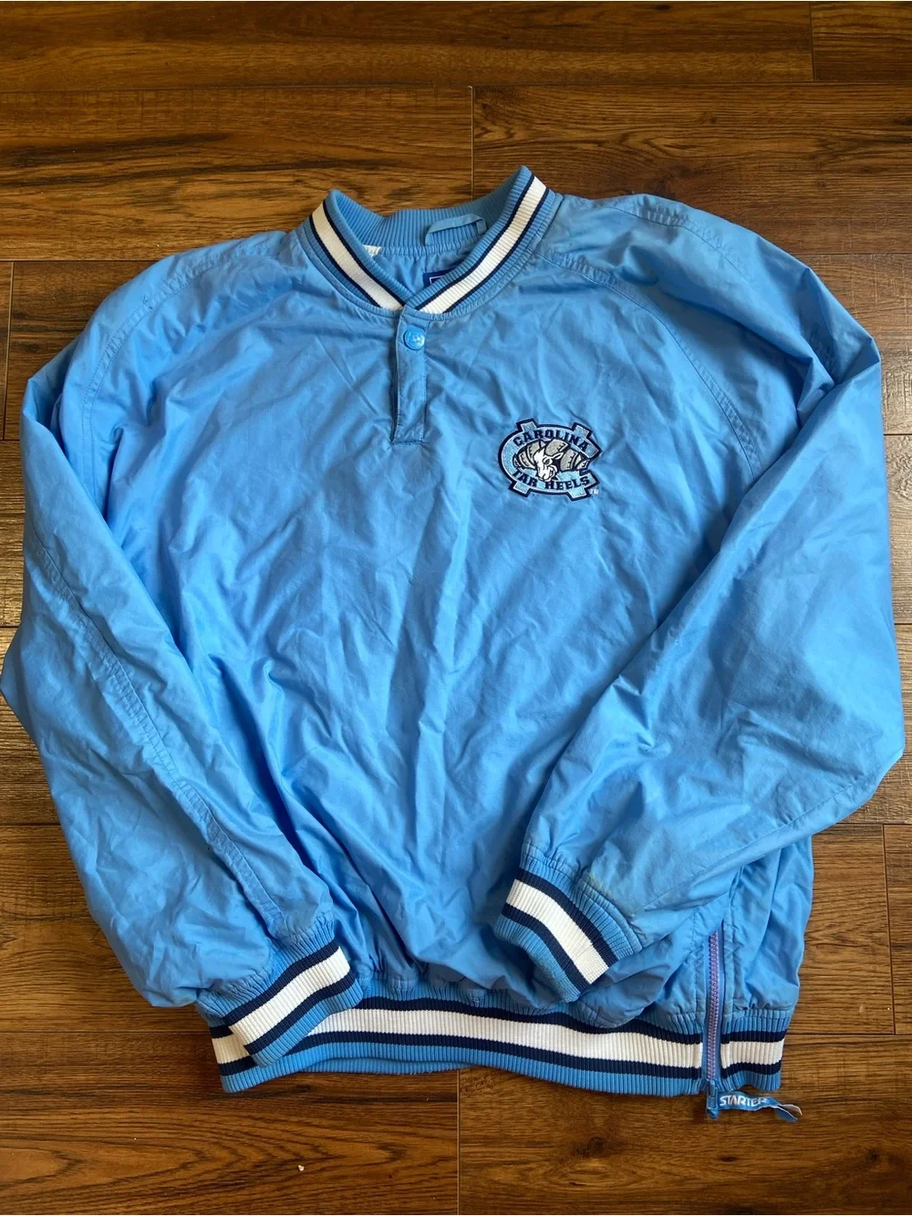 Vintage North Carolina Tarheels Pullover Mens XL Starter Lined Windbreaker